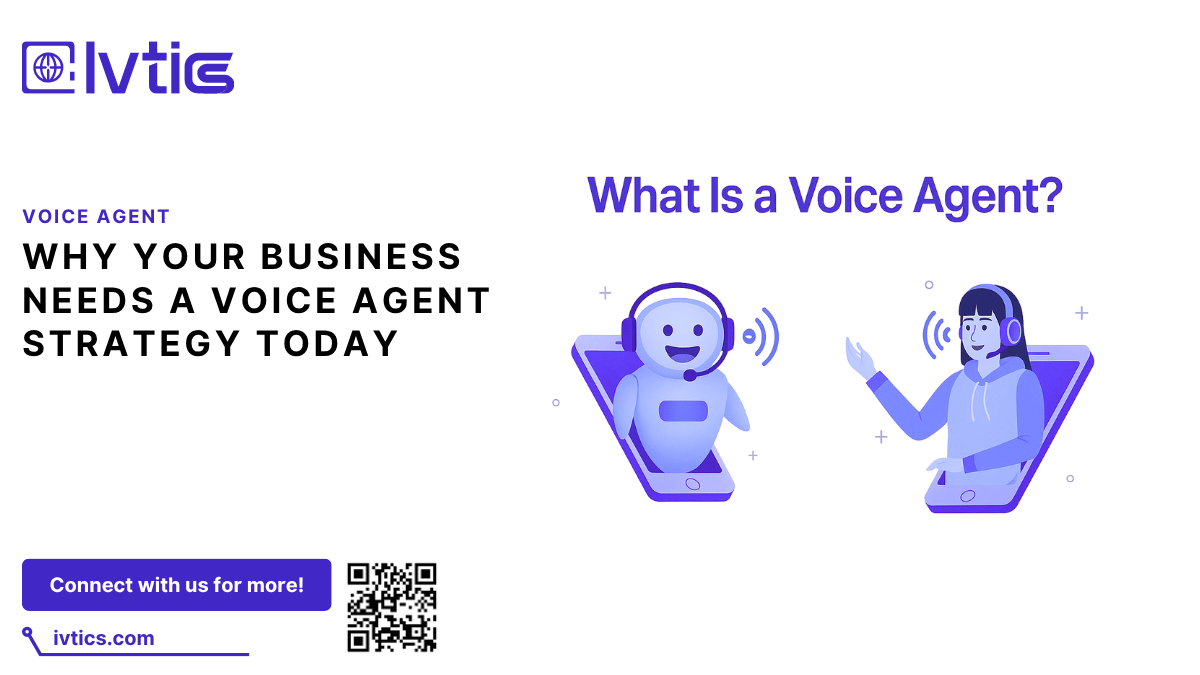 Business owner using voice agent technology